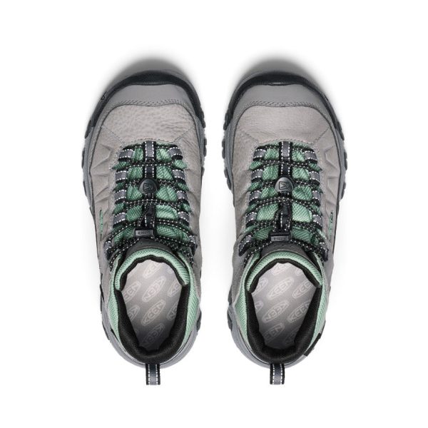 Big Kids' Targhee IV Waterproof Hiking Boot  |  Alloy/Granite Green - Image 4