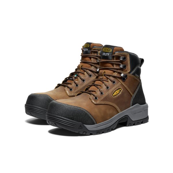 Men's CSA Evanston 6 Waterproof Boot (Carbon Toe)  |  Bison/Black - Image 2