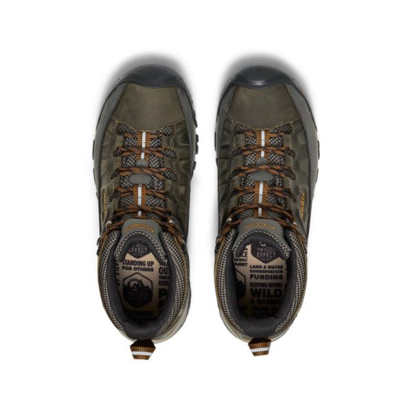 Men's Targhee III Waterproof Mid Wide  |  Black Olive/Golden Brown - Image 4