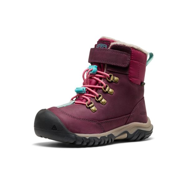 Little Kids' Kanibou Waterproof Winter Boot  |  Fig/Pink Lemonade - Image 3