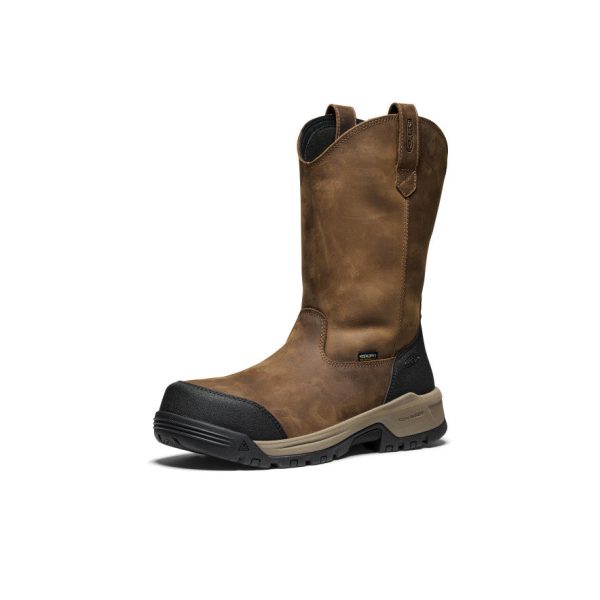 Men's Evanston Pull-On Waterproof Boot (Carbon Toe)  |  Bison/Black - Image 3