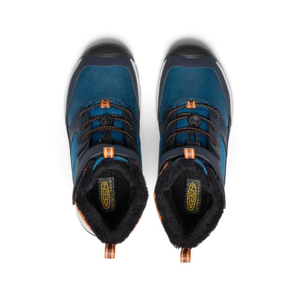 Big Kids' Skua Waterproof Winter Boot  |  Sky Captain/Gold Flame - Image 4