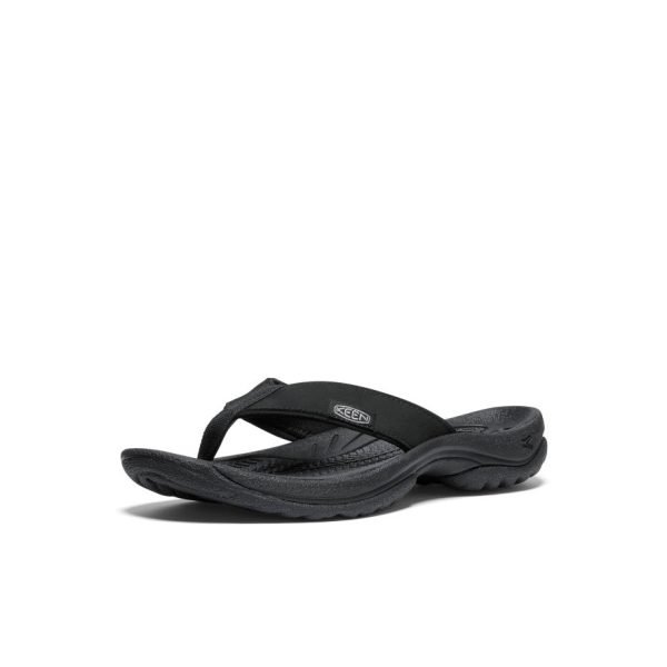 Women's Kona Leather Flip-Flop  |  Black/Vapor - Image 3