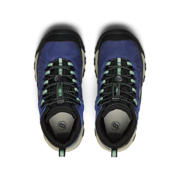 Big Kids' Targhee IV Waterproof Hiking Boot  |  Skipper Blue/Hemlock - Image 4