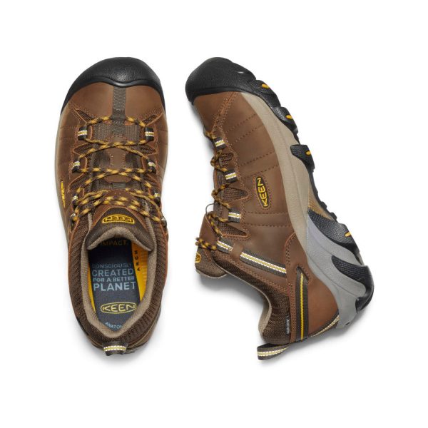 Men's Targhee II Waterproof Wide  |  Cascade Brown/Golden Yellow - Image 4