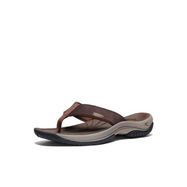 Men's Kona Leather Flip-Flop  |  Java/Dark Earth - Image 3