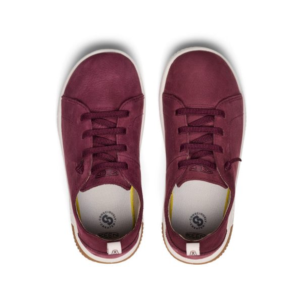 Big Kids' KNX Leather Sneaker  |  Fig/Star White - Image 4