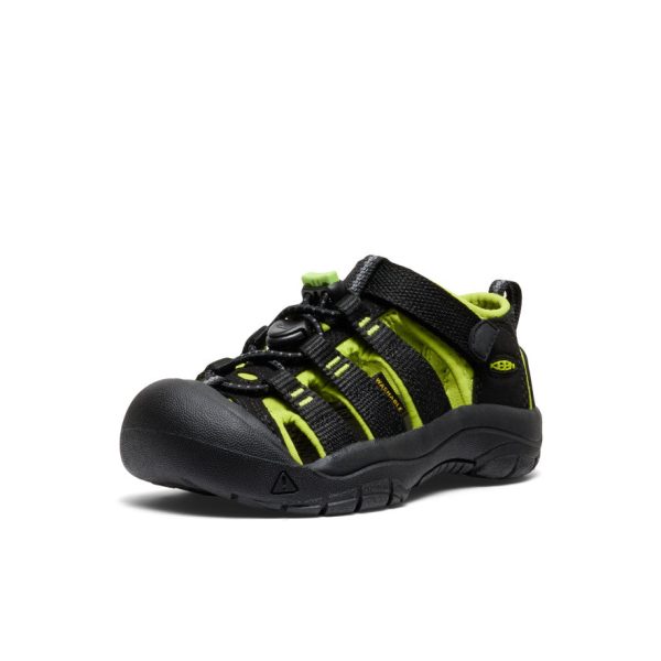 Little Kids' Newport H2  |  Black/Lime Green - Image 3