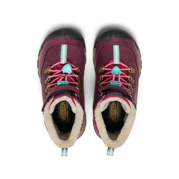 Little Kids' Kanibou Waterproof Winter Boot  |  Fig/Pink Lemonade - Image 4