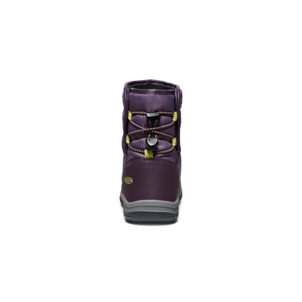 Big Kids' Puffrider Waterproof Winter Boot  |  Black Plum/Daiquiri Green - Image 5