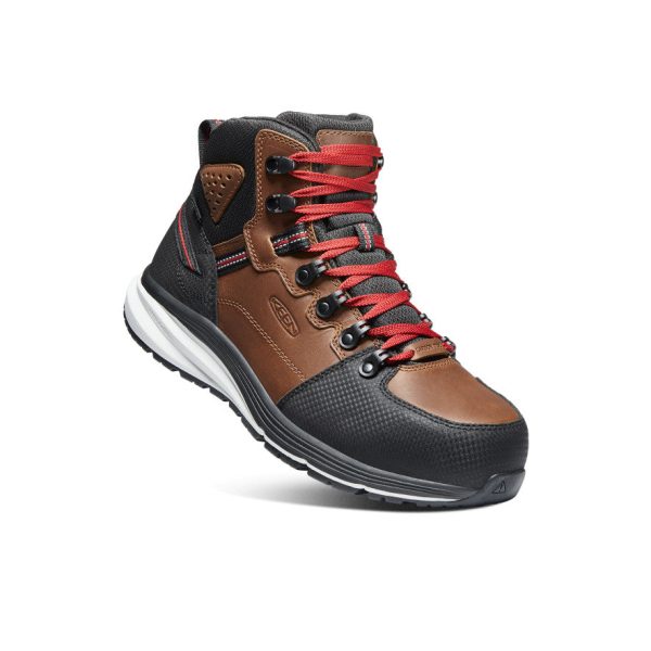 Men's Red Hook Waterproof Boot (Carbon Toe)  |  Tobacco/Black - Image 3