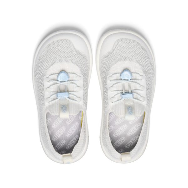 Little Kids' KNX Knit Sneaker  |  Star White/Skyway - Image 4