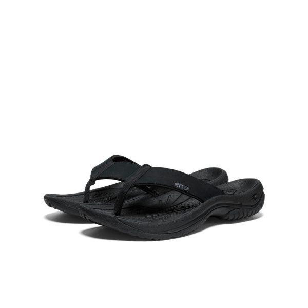 Men's Kona Leather Flip-Flop  |  Black/Steel Grey - Image 2
