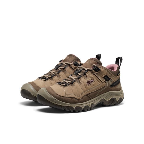 Women's Targhee IV Waterproof Hiking Shoe  |  Brindle/Nostalgia Rose - Image 3