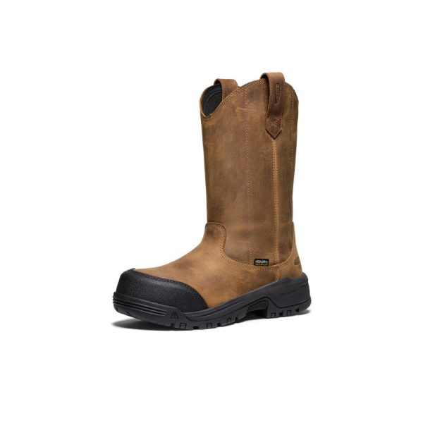 Women's Evanston Pull-On Waterproof Boot (Carbon Toe)  |  Bison/Black - Image 3