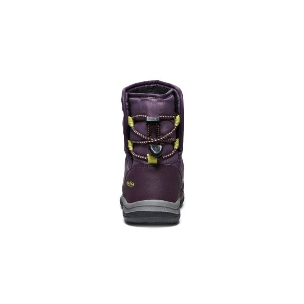 Little Kids' Puffrider Waterproof Winter Boot  |  Black Plum/Daiquiri Green - Image 5