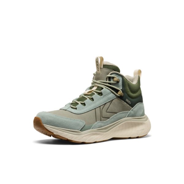 Women's Leiki Waterproof Leather Hiking Boot  |  Iceberg Green/Bronze Green - Image 3