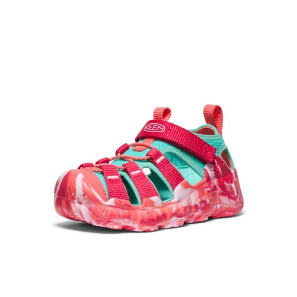 Little Kids' Hyperport H2 Sandal  |  Raspberry/Pool Blue - Image 3