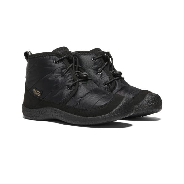 Big Kids' Howser II Waterproof Chukka  |  Black/Black - Image 2
