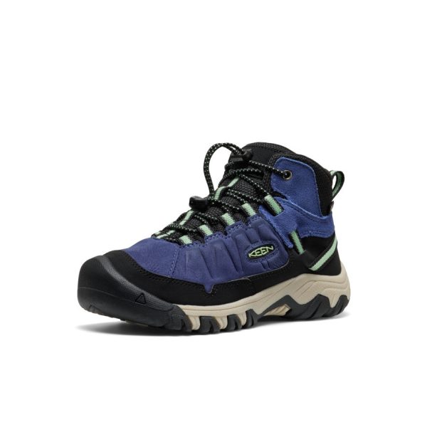 Big Kids' Targhee IV Waterproof Hiking Boot  |  Skipper Blue/Hemlock - Image 3