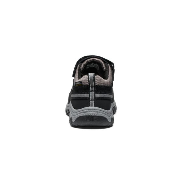 Little Kids' Targhee IV Waterproof Hiking Shoe  |  Black/Steel Grey - Image 5