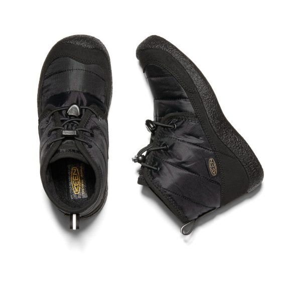 Big Kids' Howser II Waterproof Chukka  |  Black/Black - Image 4