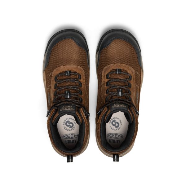 Men's Skokie Waterproof Work Boot (Carbon Toe)  |  Dark Earth/Black - Image 4