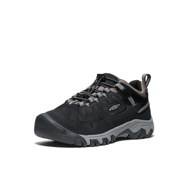 Big Kids' Targhee IV Waterproof Hiking Shoe  |  Black/Steel Grey - Image 3