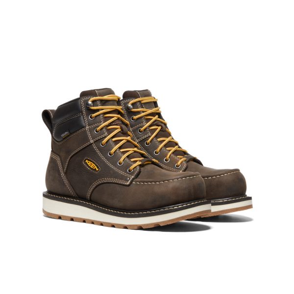 Men's Cincinnati 6 Waterproof Boot (Carbon Toe)  |  Dark Chocolate/Sandshell - Image 2