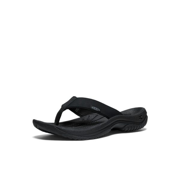 Men's Kona Leather Flip-Flop  |  Black/Steel Grey - Image 3