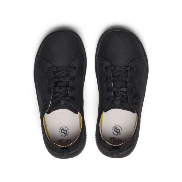 Big Kids' KNX Leather Sneaker  |  Triple Black - Image 4