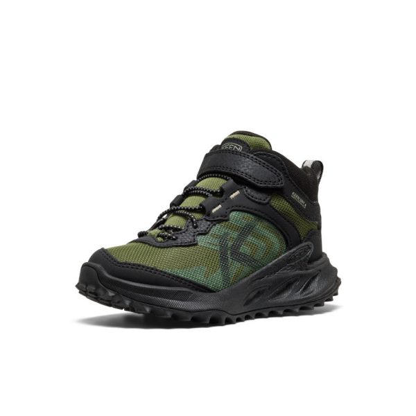 Little Kids' Zionic Waterproof Hiker  |  Black/Bronze Green - Image 3