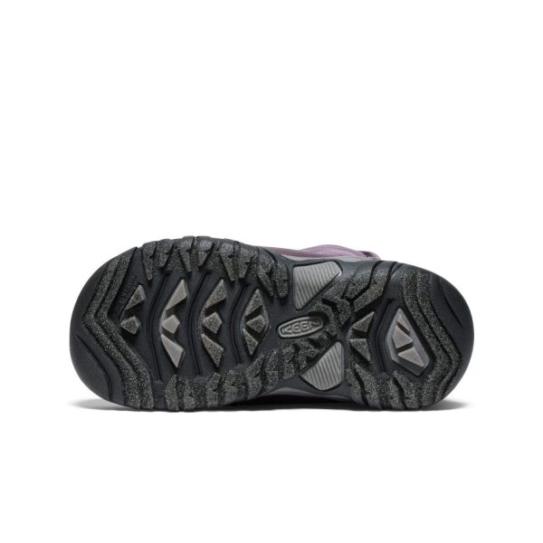Little Kids' Puffrider Waterproof Winter Boot  |  Black Plum/Daiquiri Green - Image 6