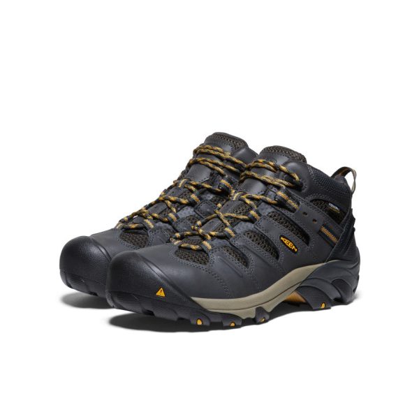 Men's Lansing Mid Waterproof (Steel Toe)  |  Raven/Tawny Olive - Image 2