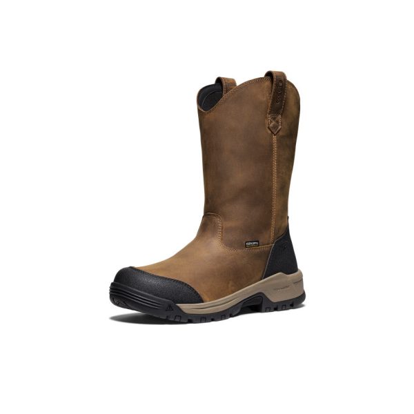 Men's Evanston Pull-On Waterproof Boot (Soft Toe)  |  Bison/Black - Image 3