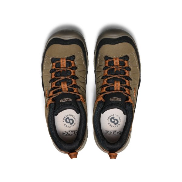 Men's Targhee IV Wide Waterproof Hiking Shoe  |  Sea Turtle/Roasted Pecan - Image 4