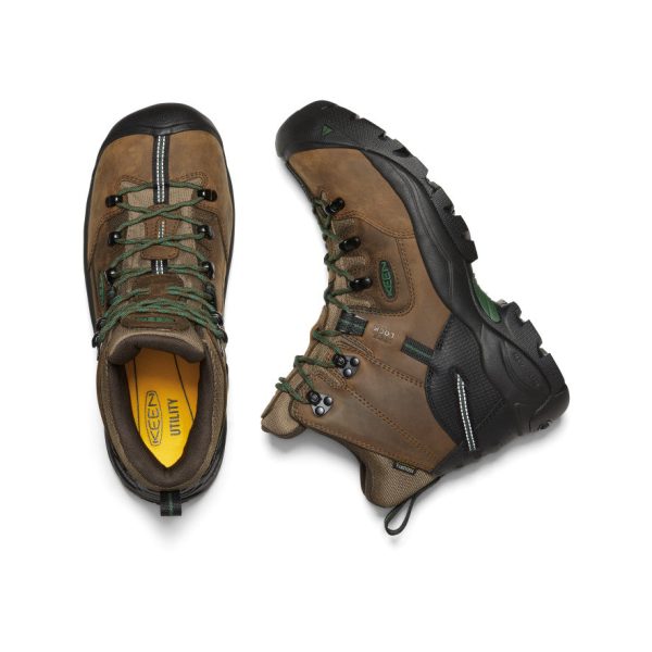 Men's Pittsburgh Energy 6 Waterproof Boot (Carbon Toe)  |  Cascade Brown/Greener Pastures - Image 4