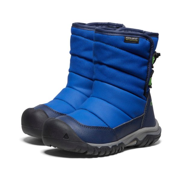 Little Kids' Puffrider Waterproof Winter Boot  |  Naval Academy/Surf - Image 2