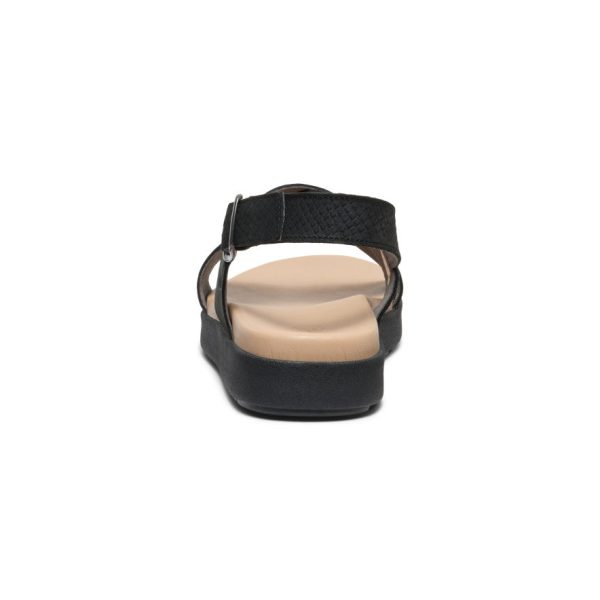 Women's Elle Luxe Cross Strap Sandal  |  Black/Black - Image 5