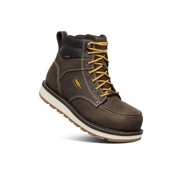 Men's Cincinnati 6 Waterproof Boot (Carbon Toe)  |  Dark Chocolate/Sandshell - Image 3