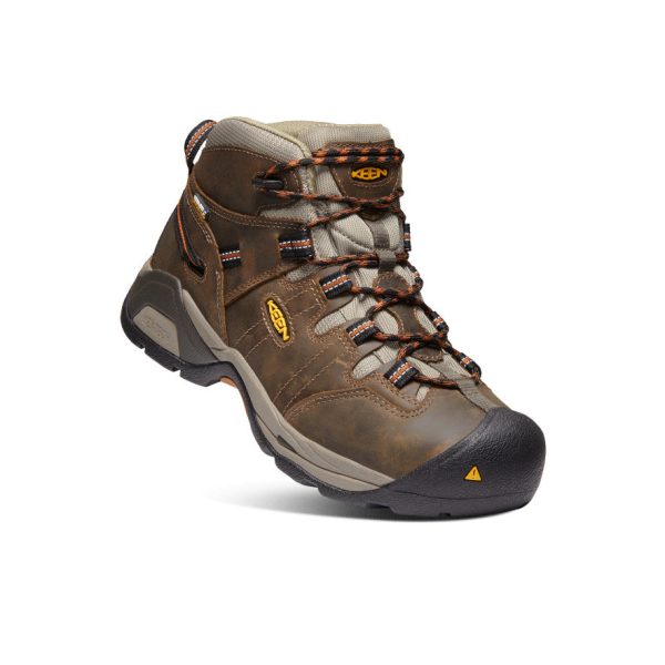Men's Detroit XT Waterproof Boot (Soft Toe)  |  Black Olive/Leather Brown - Image 3