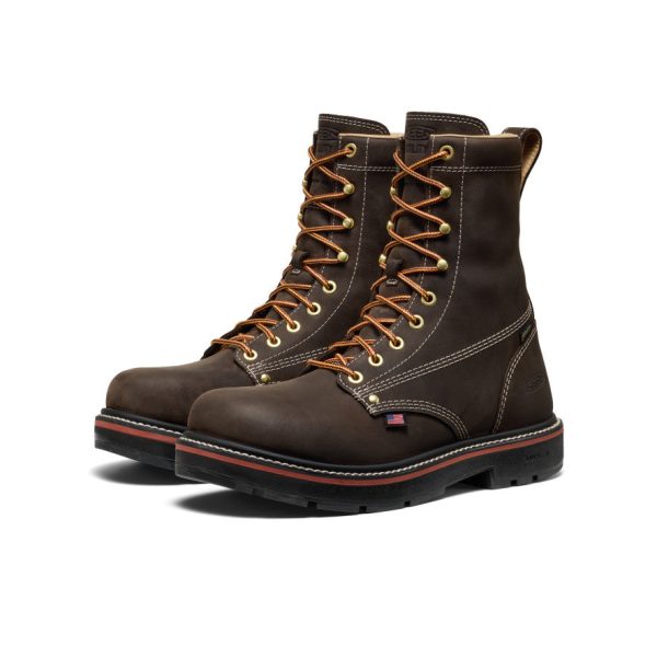 Men's Liberty 8 Waterproof 90° Heel Boot (Carbon Toe)  |  Coffee Bean/Black - Image 2