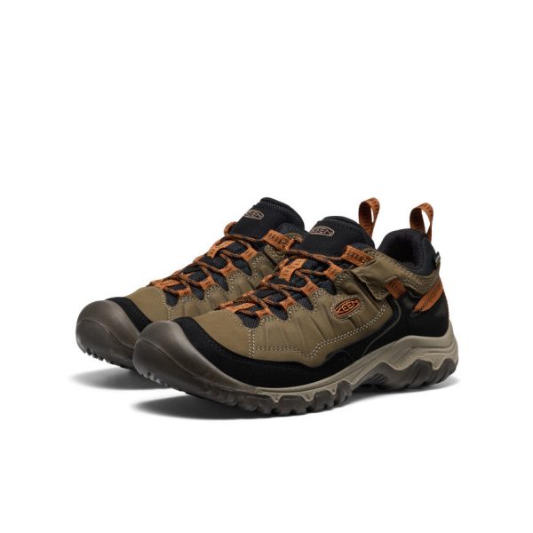 Men's Targhee IV Wide Waterproof Hiking Shoe  |  Sea Turtle/Roasted Pecan - Image 2