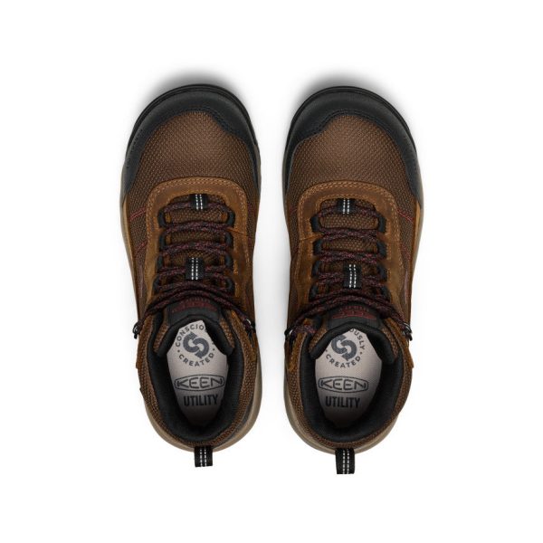 Women's Skokie Waterproof Work Boot (Carbon Toe)  |  Bison/Black - Image 4