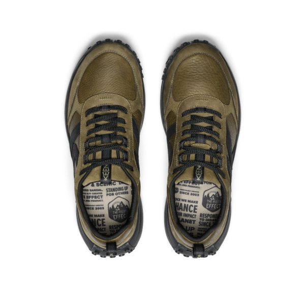 Men's KS86 Leather Sneaker  |  Dark Olive/Black - Image 4