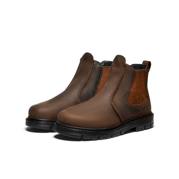 Women's San Jose Chelsea 90?? Heel Boot (Aluminum Toe)  |  Cascade Brown/Black - Image 2