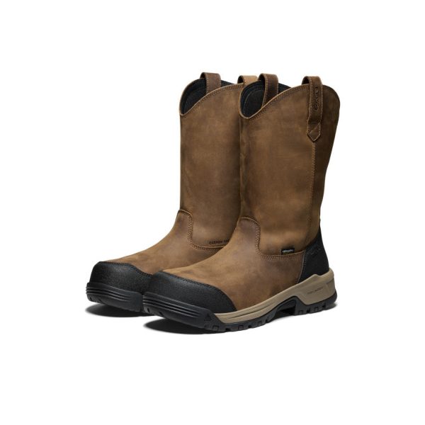 Men's Evanston Pull-On Waterproof Boot (Carbon Toe)  |  Bison/Black - Image 2