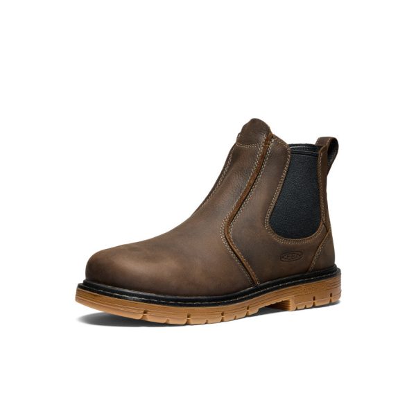 Men's San Jose Chelsea 90?? Heel Boot (Aluminum Toe)  |  Cascade Brown/Gum - Image 3