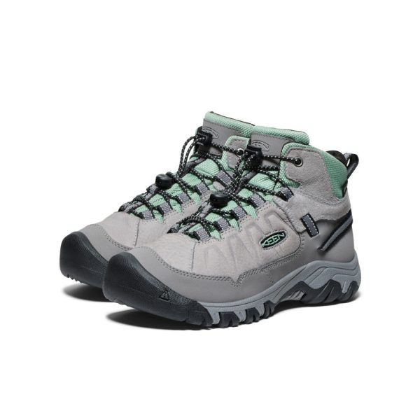 Big Kids' Targhee IV Waterproof Hiking Boot  |  Alloy/Granite Green - Image 2