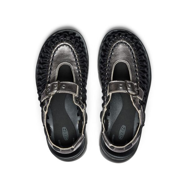 All Gender UNEEK PLT Mary Jane Sneaker  |  Silver/Black - Image 4